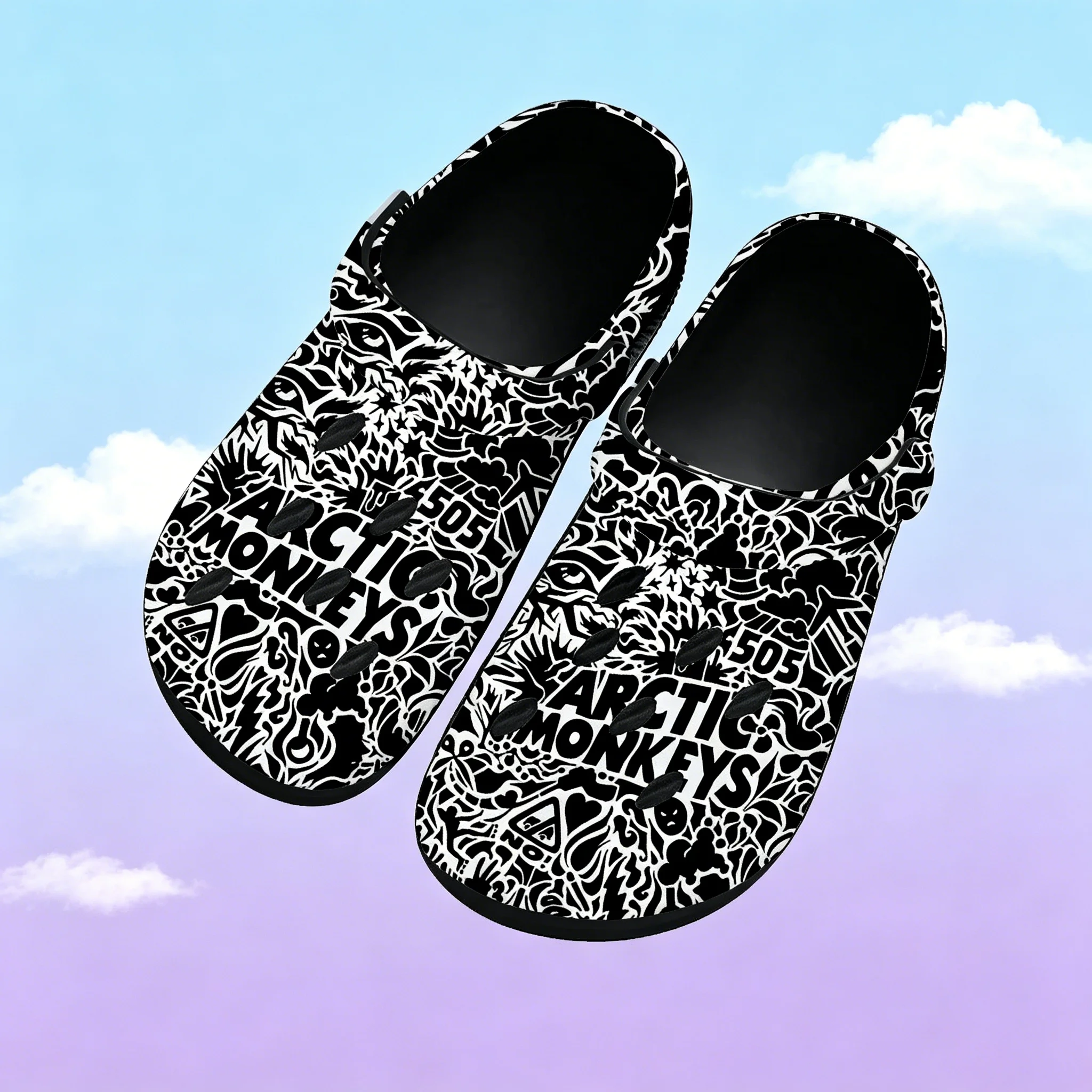 3D Printing Outsole - アークティック・モンキーズ インディー・ロック 3D プリント クロッグス スリッパ