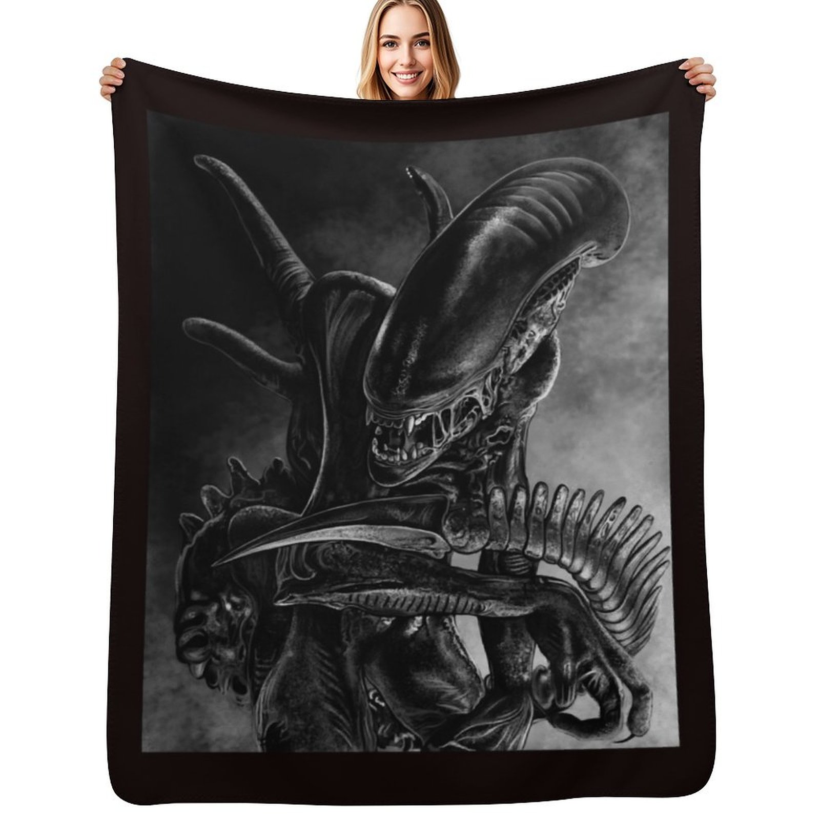 3D Printing Xenomorph - Xenomorph スローブランケット ブランケット ソファ用装飾ブランケット フランネル ファーリーズ