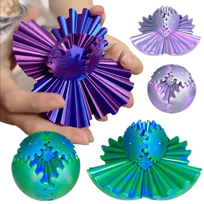 3D Printing Gears - ギアボール 3Dプリント フィジェットトイ スピンボールまたはキューブ ストレス解消 デスクトイ