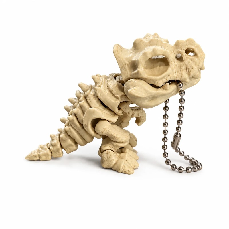 3D Printing Pla - 新登場3Dプリントティラノサウルス・レックス骨格モデル – 回転可能な関節、装飾＆フィジェットトイ、ホリデーギフト、恐竜キーホルダー