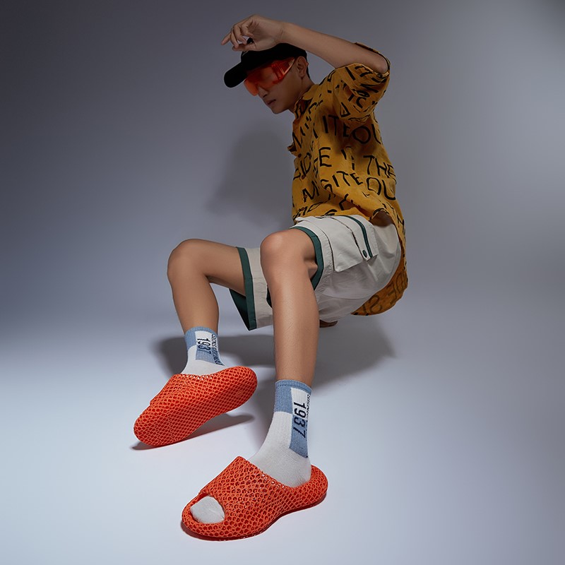 3D Printing Outsole - 3D プリントスニーカー 通気性のあるメッシュ構造 柔軟なソール 毎日の着用に最適 家庭や街の外出に最適