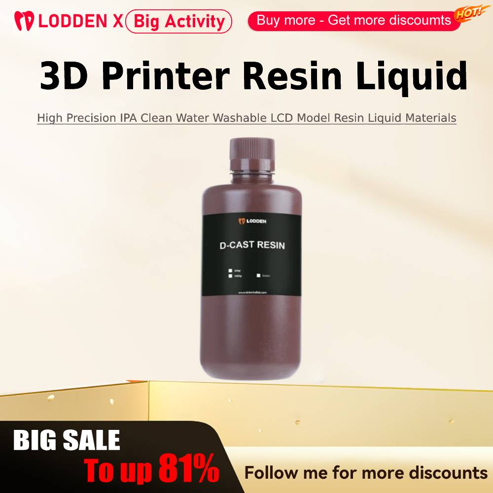3D Printing Liquid - Lodden 3D プリンタ樹脂液体 385/405nm 高精度 IPA