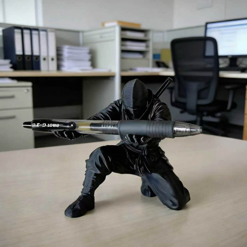3D Printing Office Setup - 忍者ペンホルダー 3Dプリント サムライ デスクオーナメント 文房具オーガナイザー ゲーミングセットアップ