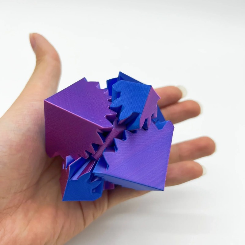 3D Printing Gears - デスクトップ装飾 3D プリントキューブおもちゃギアボールストレスリリーフキューブ回転ストレスリラックスおもちゃ