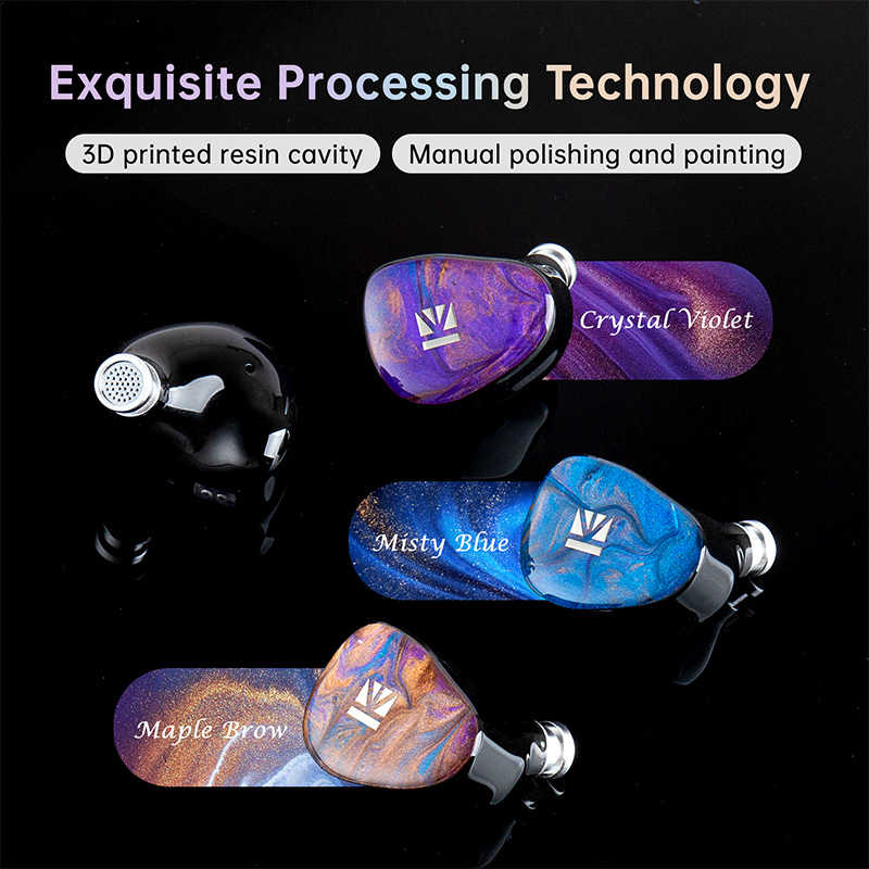 3D Printing Videos - KBEAR KB02 骨伝導ダイナミックドライバー有線ヘッドフォン 3D プリント樹脂キャビティ IEM