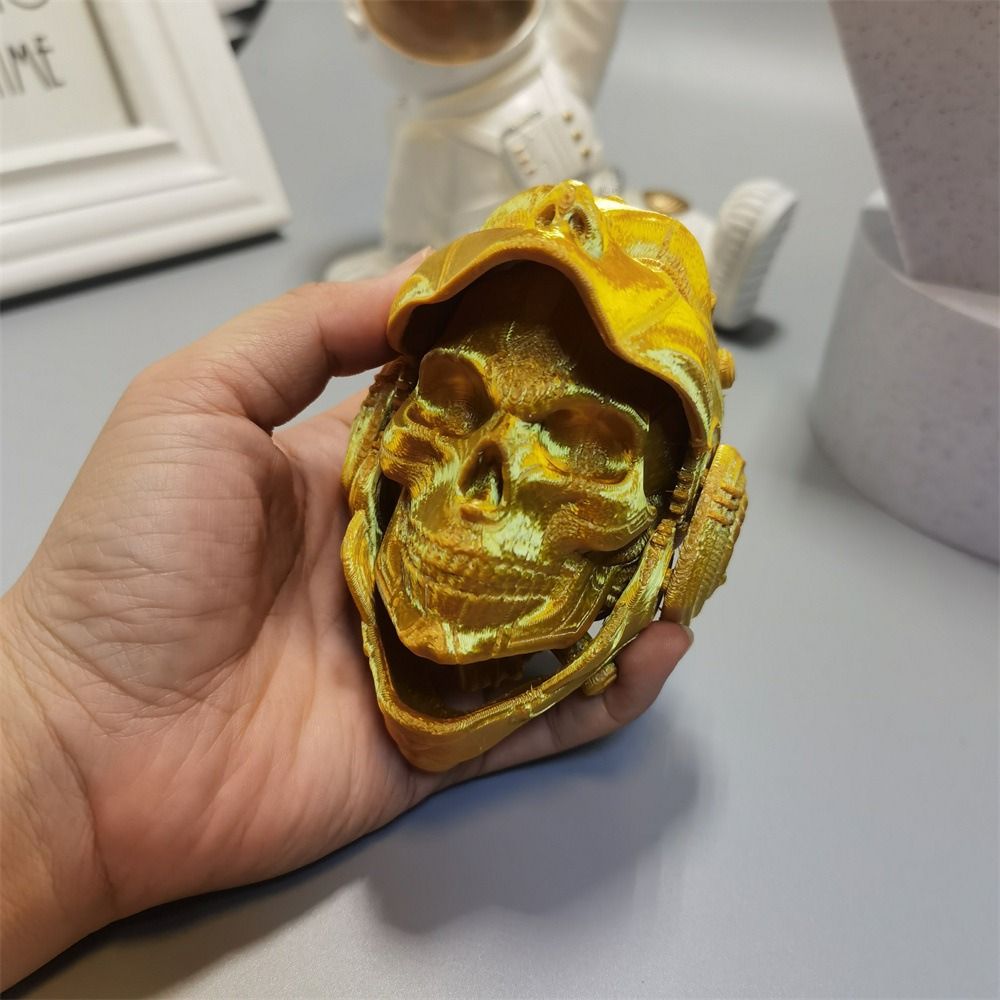 3D Printing Pla - カスタムメイド3Dプリントマスクモデル PLA カラフルスカルマスクモデル スカルデコレーション フリップナイトマスク ハロウィンギフト