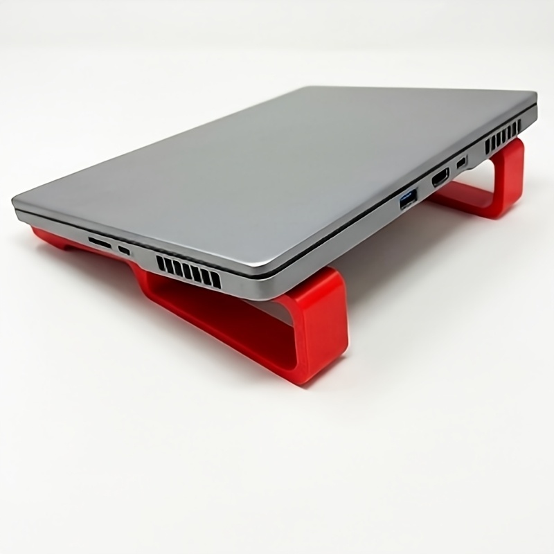 3D Printing Laptop Stand - 3Dプリント製人間工学に基づいたノートパソコンスタンド - 熱放散のための通気性のある冷却ライザー、汎用軽量コンパクトデスクトップブラケット