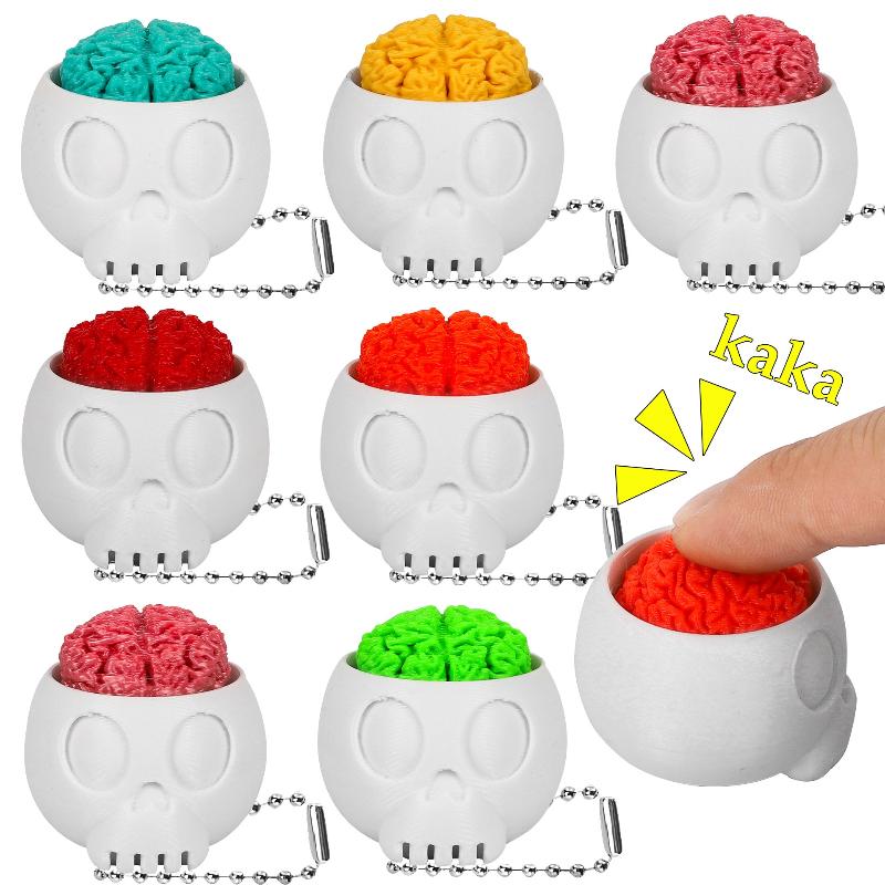 ホットファン3Dプリントスカルブレインクリッカーキーホルダー - 3D Printing Keyboard Keys のレビューと価格