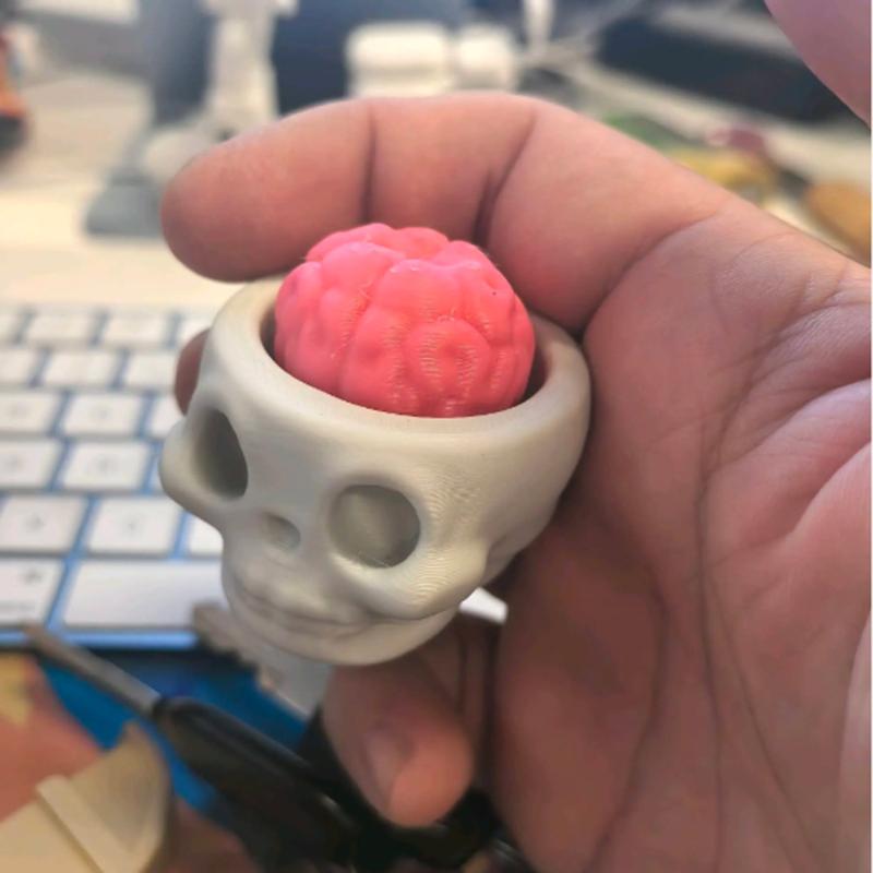 ホットファン3Dプリントスカルブレインクリッカーキーホルダー - 3D Printing Keyboard Keys のレビューと価格