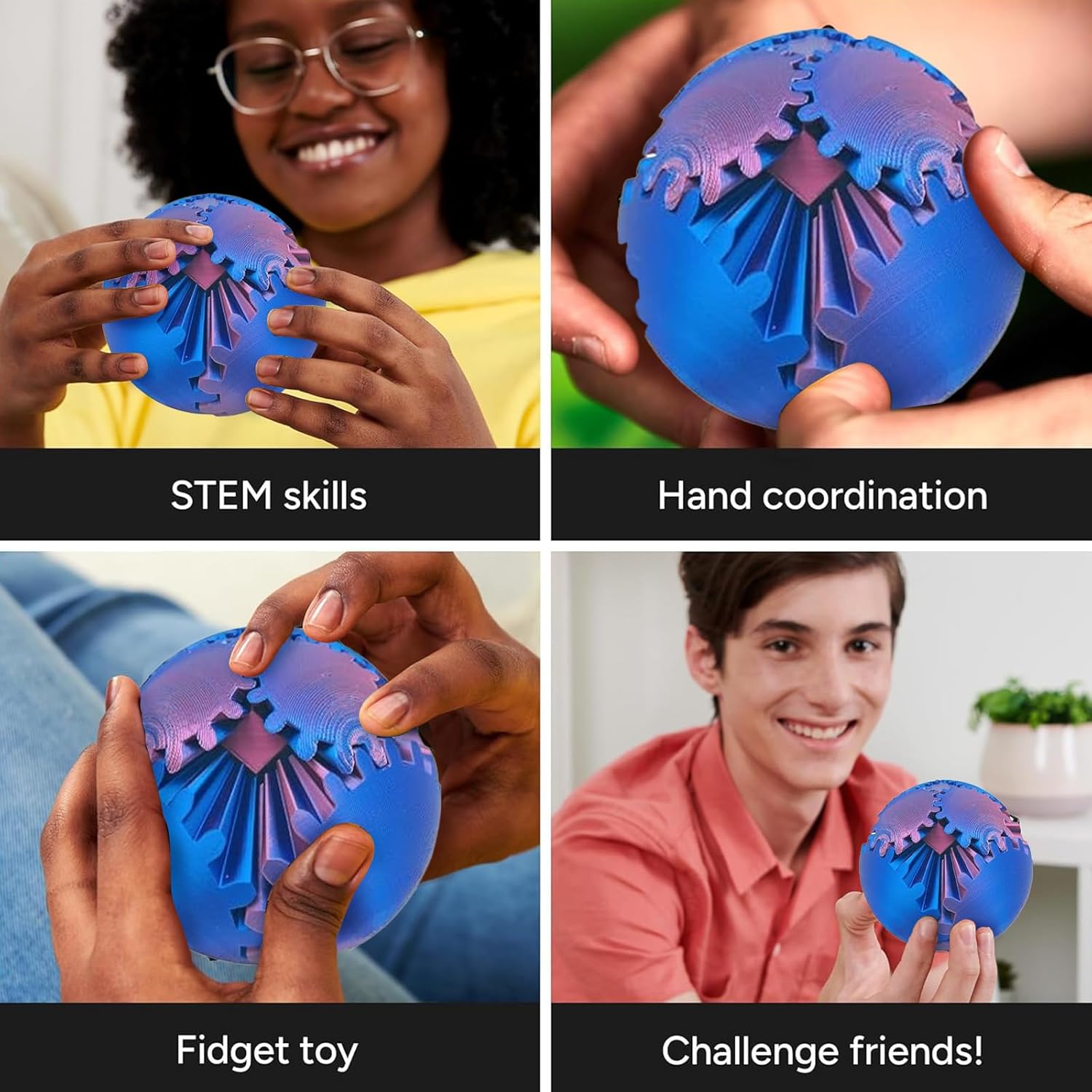 ギアボール 3D プリントフィジェットおもちゃスピンボールま - 3D Printing Gears のレビューと価格