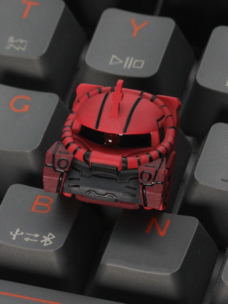 3D メカニカルアーマーヘルメット職人キーキャップレッドグリ - 3D Printing Keyboard Keys のレビューと価格