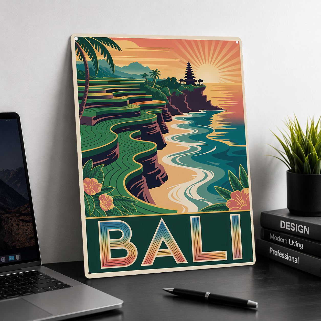 バリ旅行アート3Dテクスチャプリントポスターカスタムヴィンテ - 3D Printing Bali のレビューと価格
