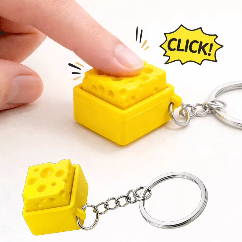 3Dプリントミニチーズキーボードクリッカーキーホルダーフィジ - 3D Printing Objects のレビューと価格
