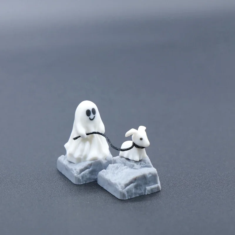 カスタマイズされた樹脂製のゴーストパピーのキーキャップ,3D - 3D Printing Keyboard Keys のレビューと価格