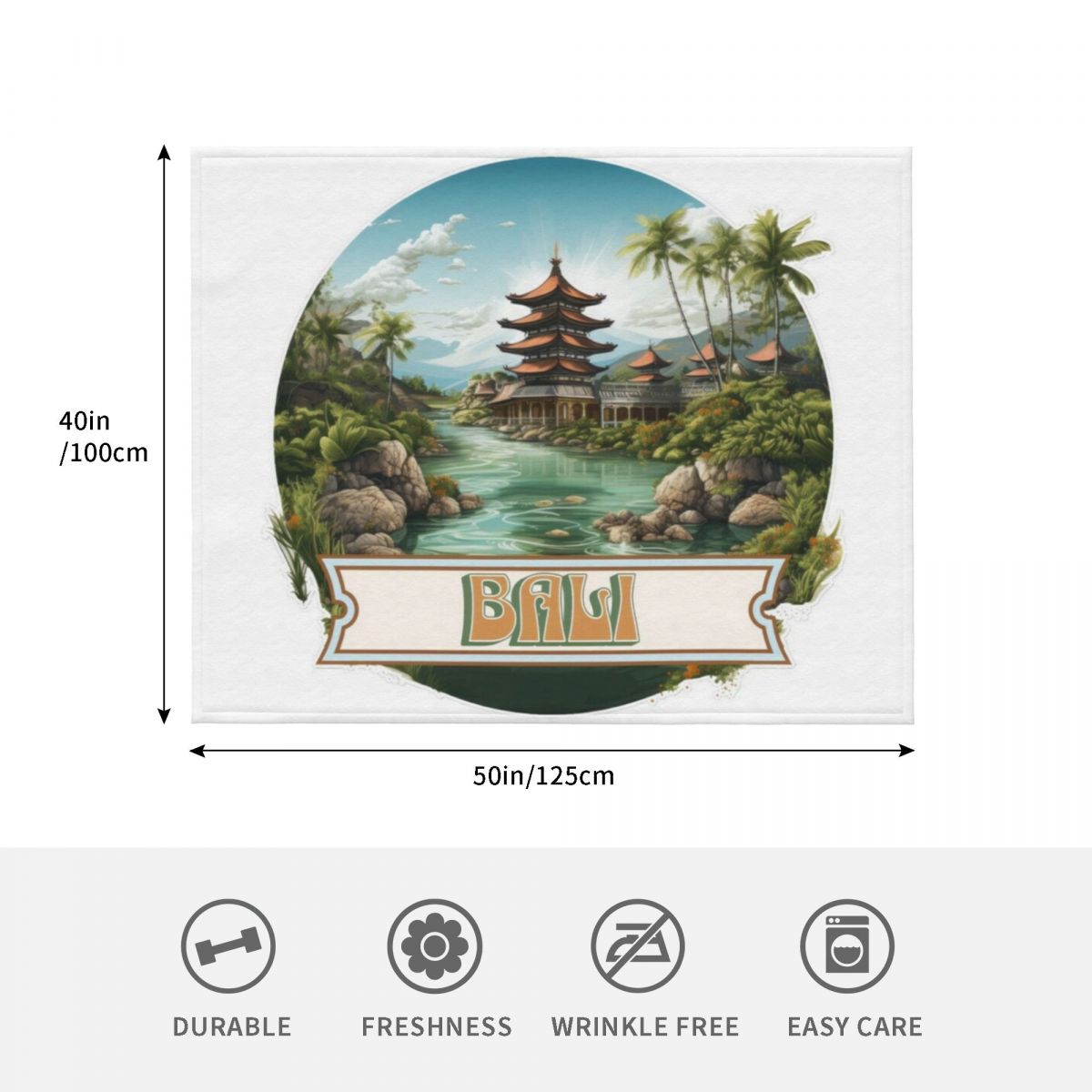 バリ島 インドネシア製 スローブランケット 暖かく快適なブラ - 3D Printing Bali のレビューと価格