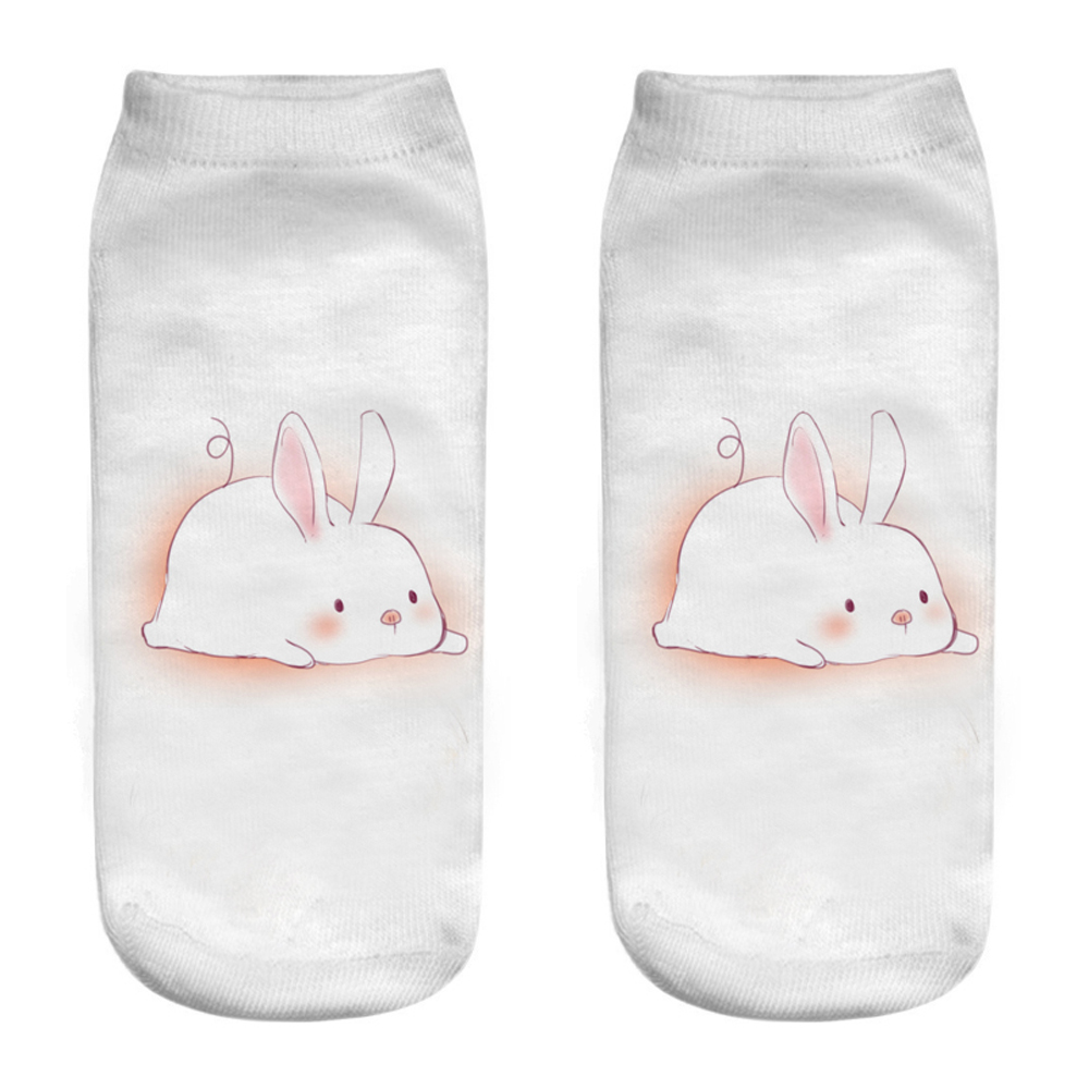 ユニセックスクリエイティブイチゴケーキウサギアンソックス、か - 3D Printing Rabbit のレビューと価格