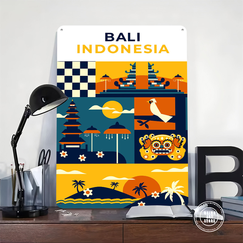 バリ島インドネシア旅行3Dテクスチャプリントポスターカスタム - 3D Printing Bali のレビューと価格