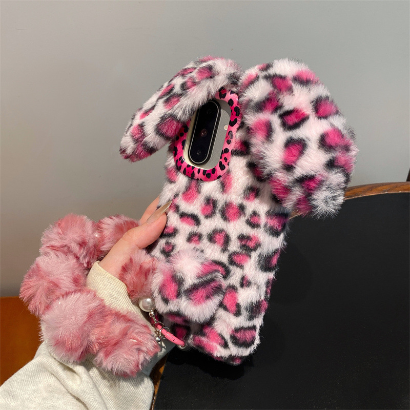ラグジュアリー3Dレオパードプリントラビットプラッシュスマホ - 3D Printing Rabbit のレビューと価格