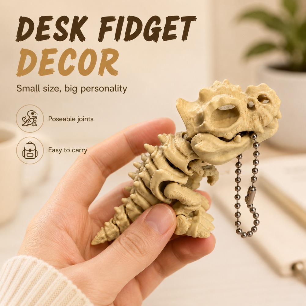 3Dプリントされたティラノサウルスレックスの骨格模型、回転可 - 3D Printing Pla のレビューと価格