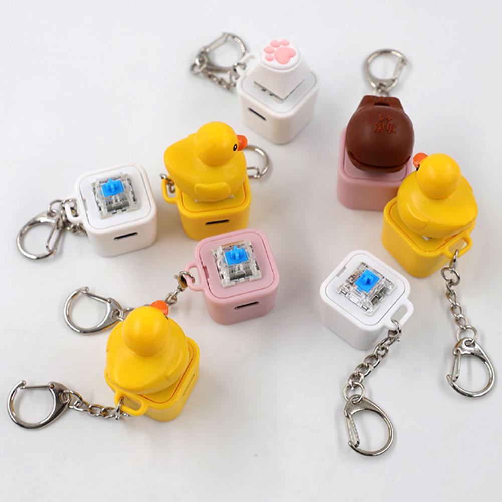 キーキャップスタイルかわいい小さな黄色いアヒルのキーキャップ - 3D Printing Keyboard Keys のレビューと価格