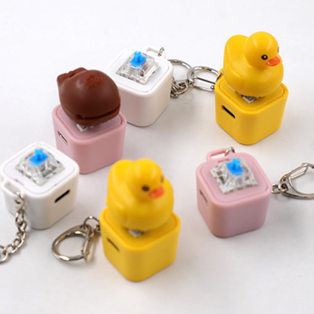 キーキャップスタイルかわいい小さな黄色いアヒルのキーキャップ - 3D Printing Keyboard Keys のレビューと価格